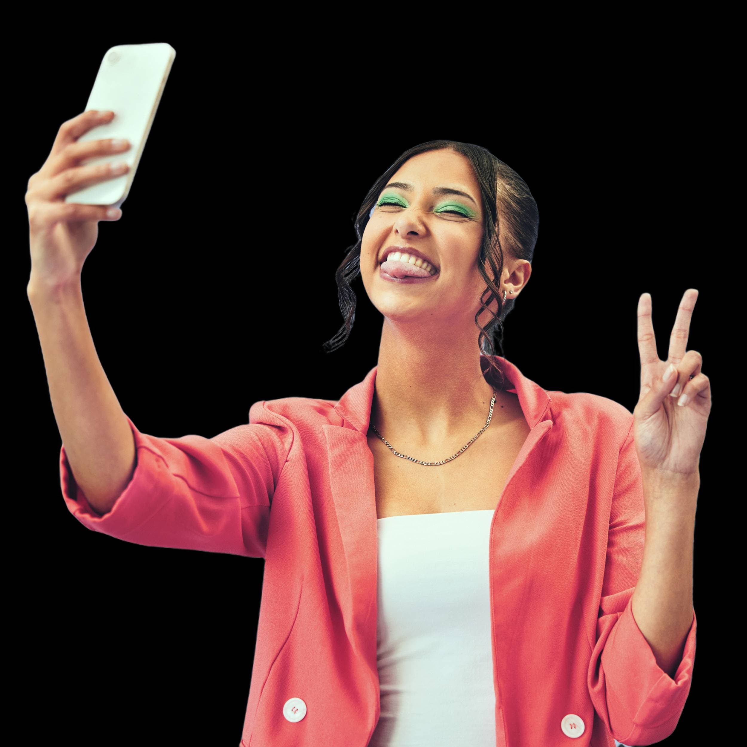 Creator making selfie